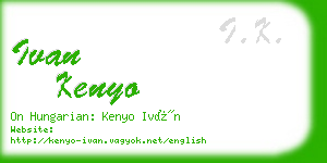 ivan kenyo business card